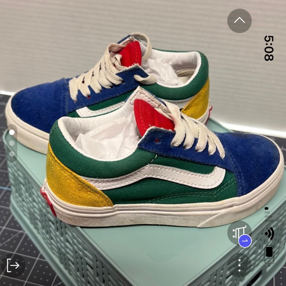 Boys multi color vans size 11